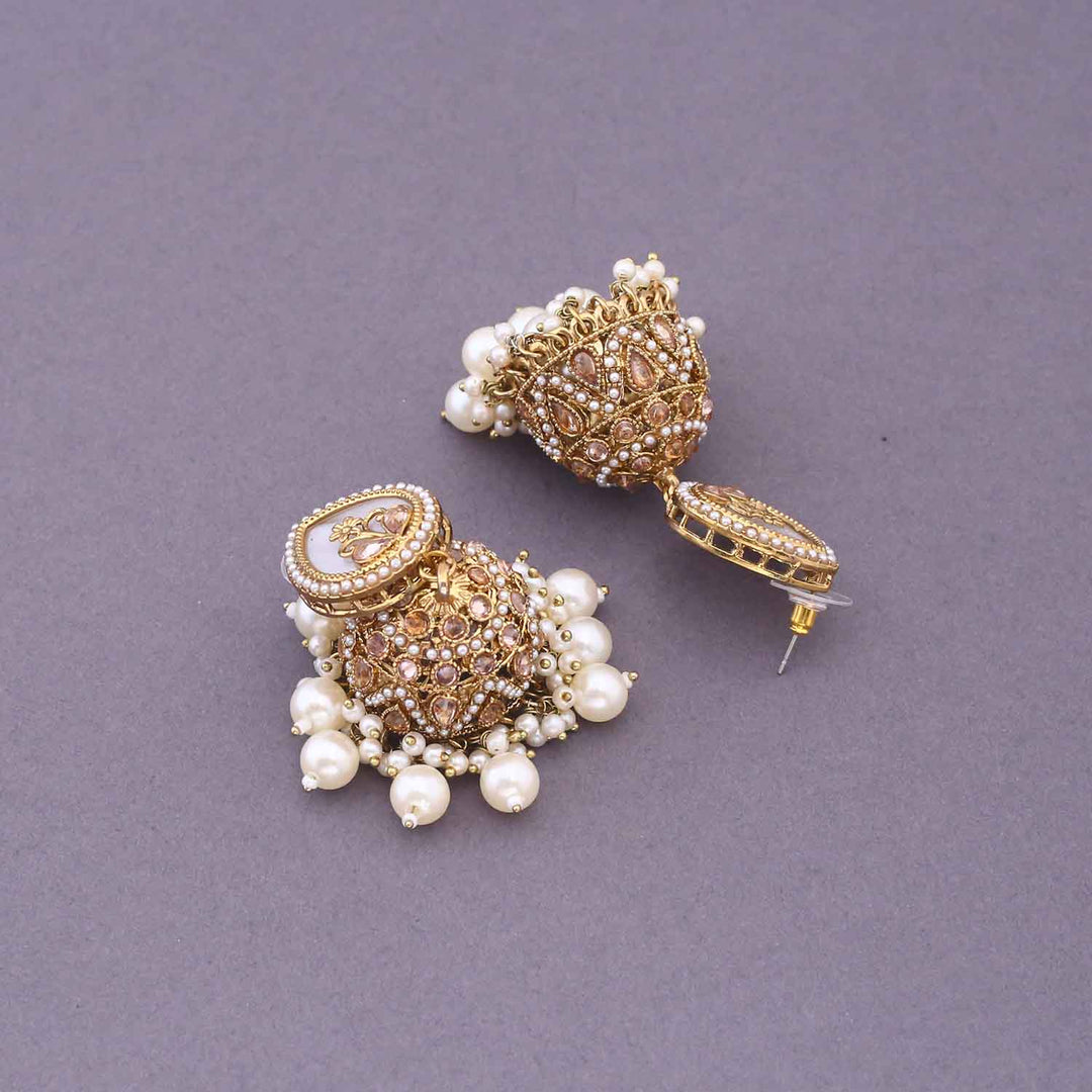 Ivory Hoor Punjabi Jhumkis