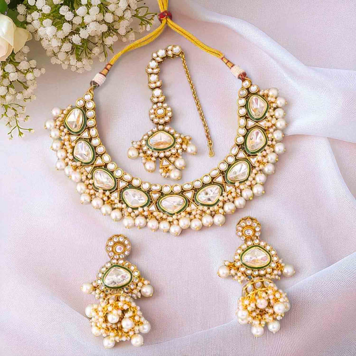 Ivory Indrani Kundan Jewellery Set