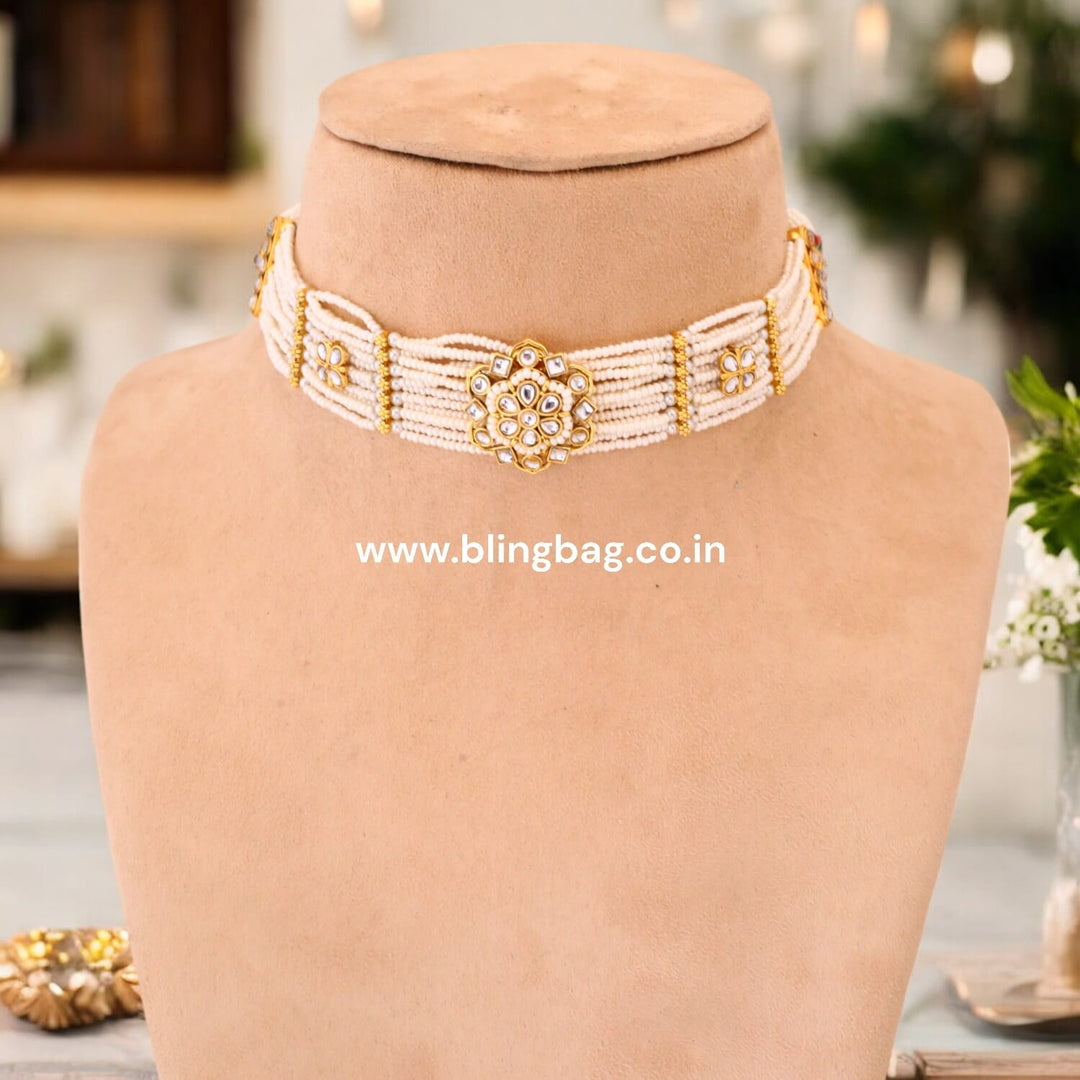 Ivory Janvi Kundan Jewellery Set