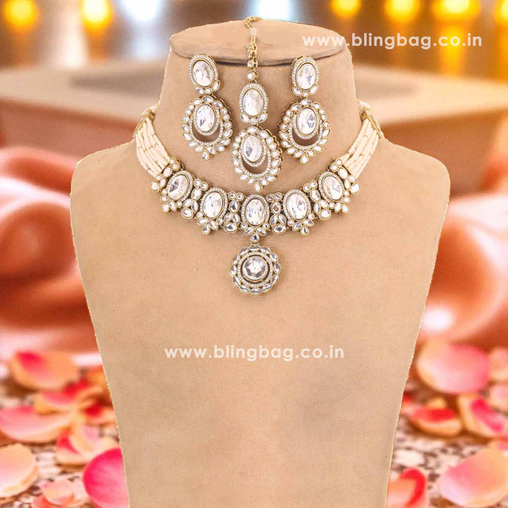 Ivory Jayashree Kundan Jewellery Set