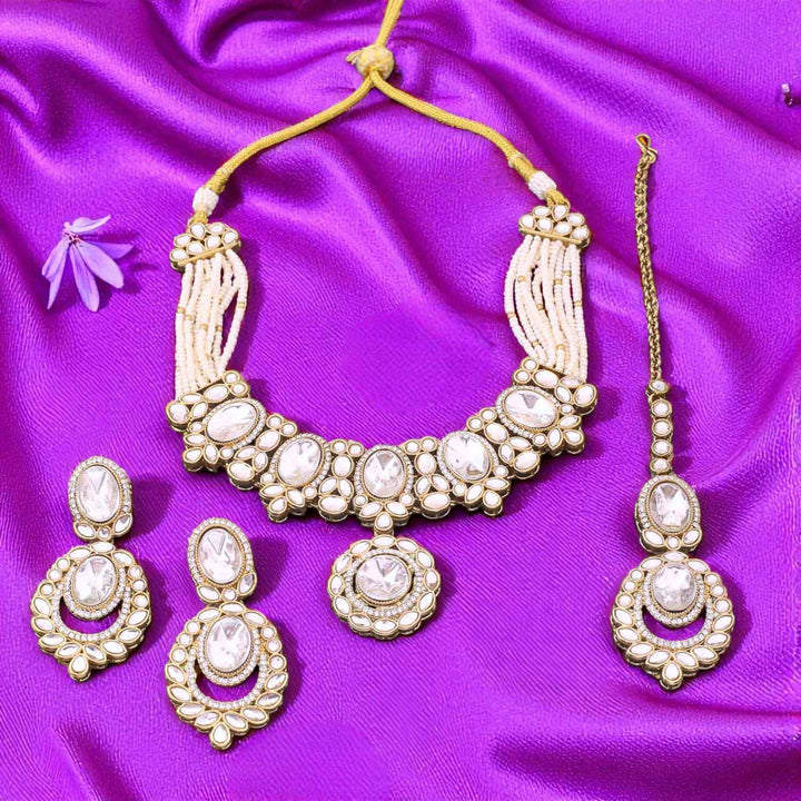 Ivory Jayashree Kundan Jewellery Set