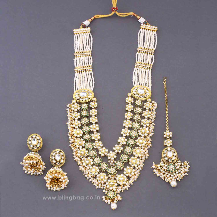 Ivory Jeeya Kundan Jewellery Set