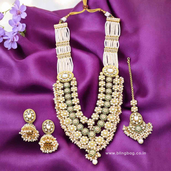 Ivory Jeeya Kundan Jewellery Set