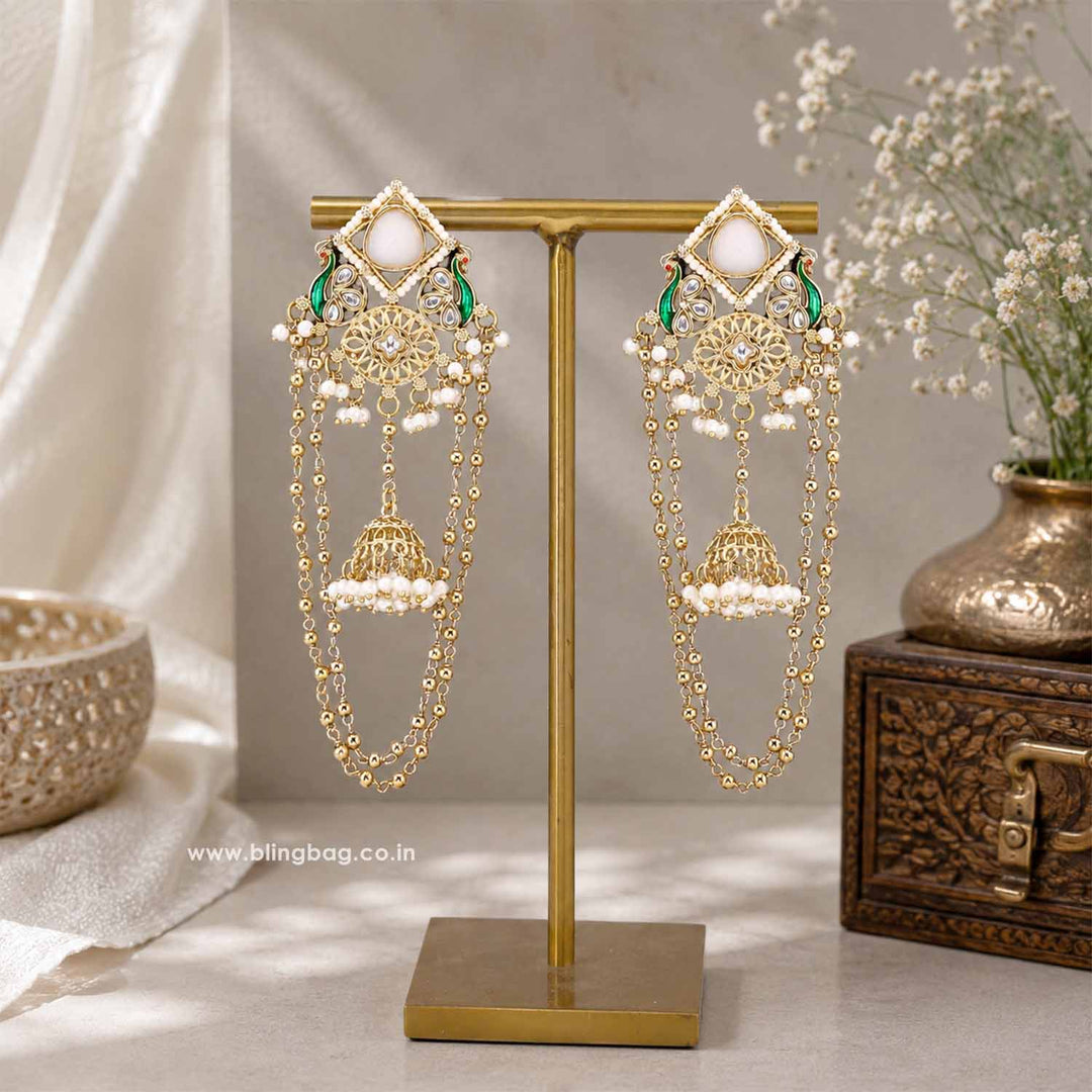 Ivory Jesin Jhumkis