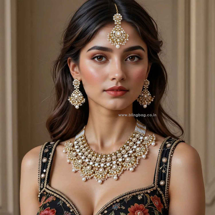 Ivory Kalyaani Kundan Jewellery Set