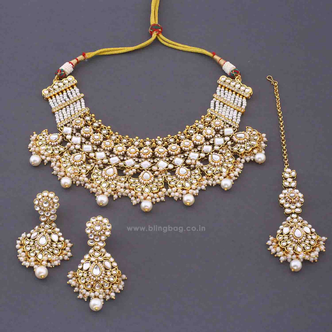 Ivory Kalyaani Kundan Jewellery Set