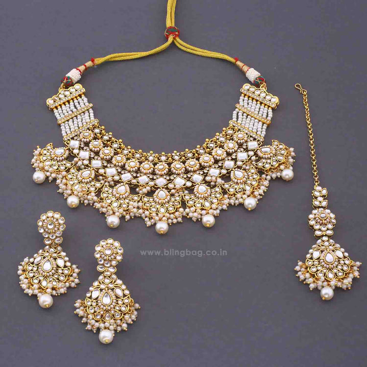 Ivory Kalyaani Kundan Jewellery Set