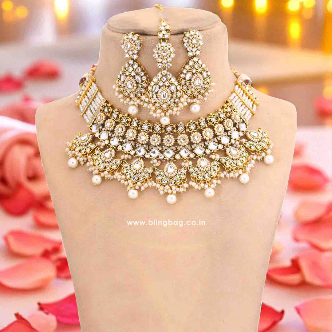 Ivory Kalyaani Kundan Jewellery Set