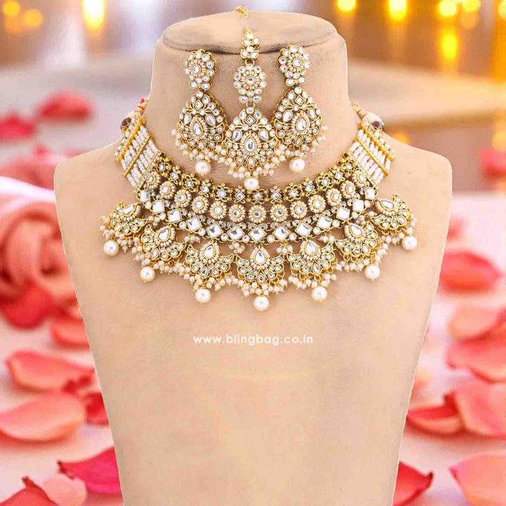 Ivory Kalyaani Kundan Jewellery Set