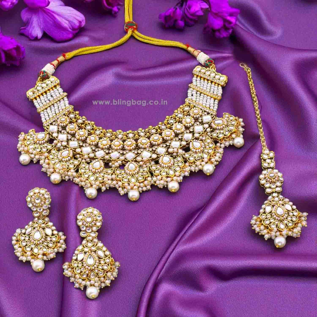 Ivory Kalyaani Kundan Jewellery Set