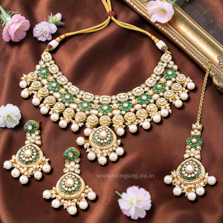 Ivory Kamya Kundan Jewellery Set