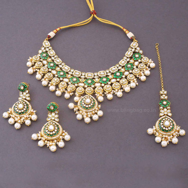 Ivory Kamya Kundan Jewellery Set
