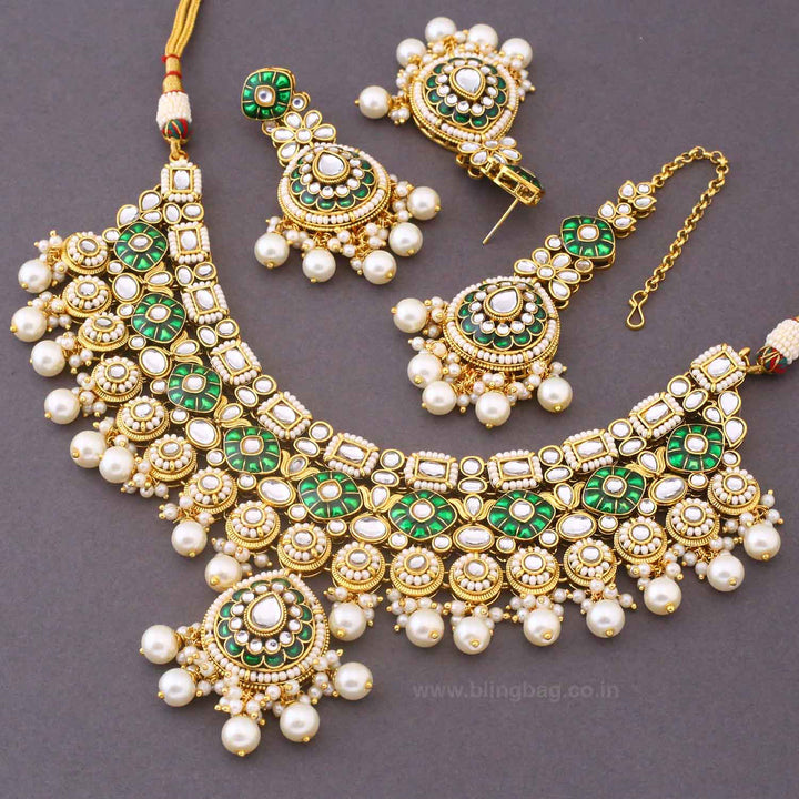 Ivory Kamya Kundan Jewellery Set