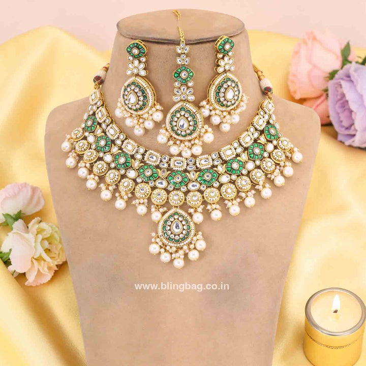 Ivory Kamya Kundan Jewellery Set