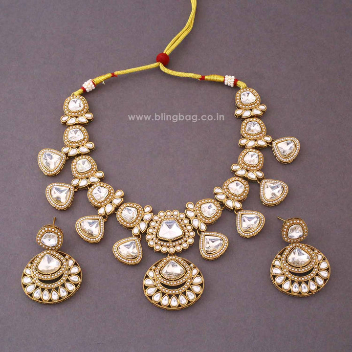 Ivory Kavira Kundan Jewellery Set - New Arrival