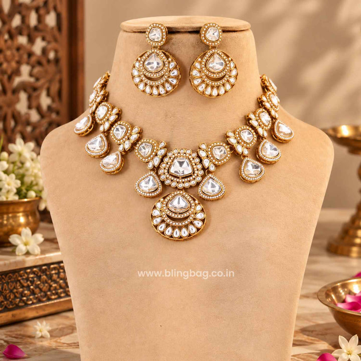 Ivory Kavira Kundan Jewellery Set - New Arrival