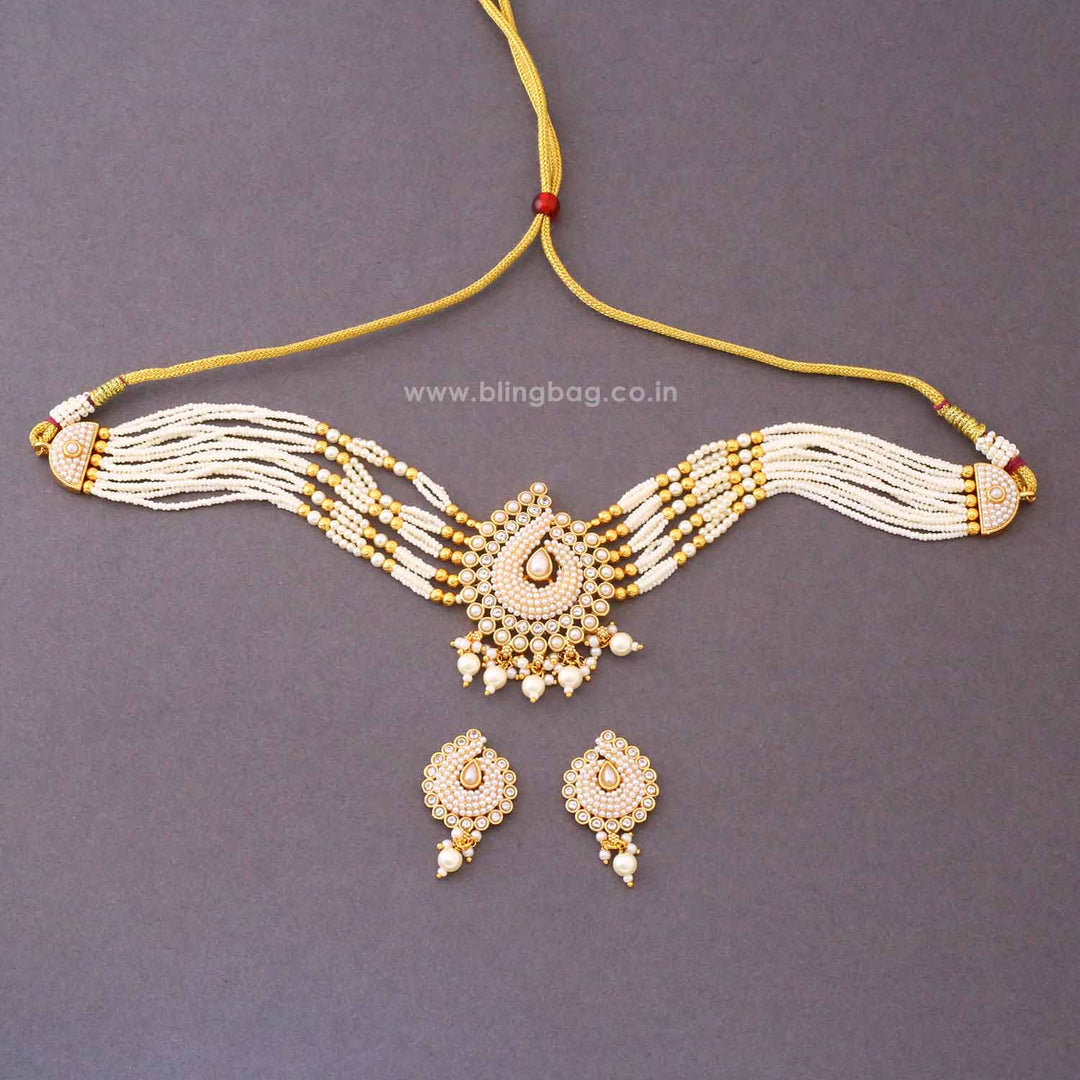 Ivory Kavyarini Antique Jewellery Set - New Arrival