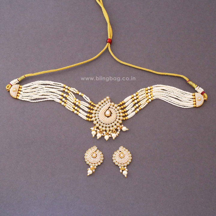 Ivory Kavyarini Antique Jewellery Set - New Arrival