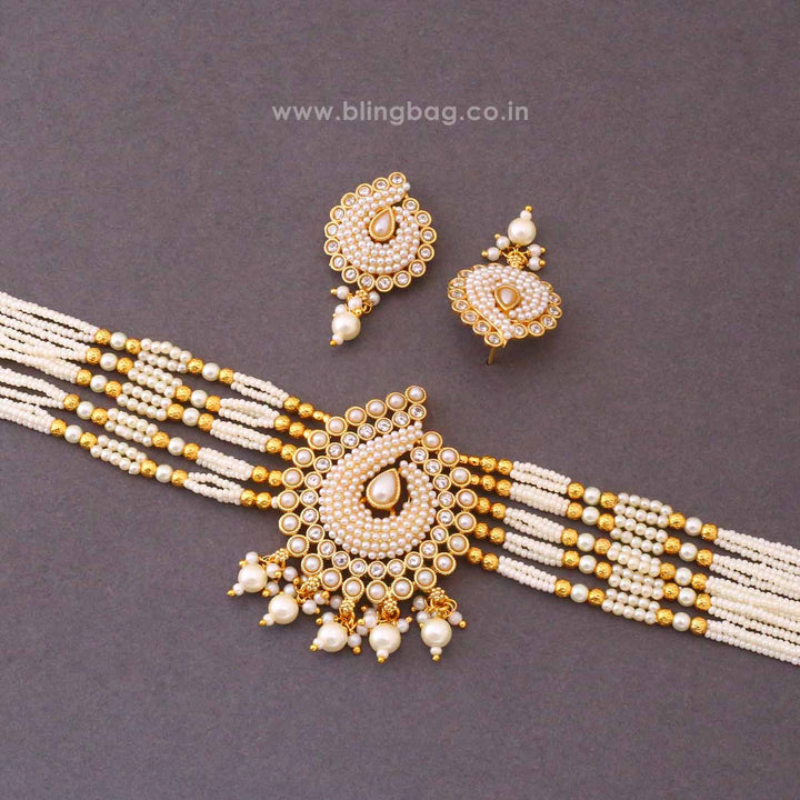 Ivory Kavyarini Antique Jewellery Set - New Arrival