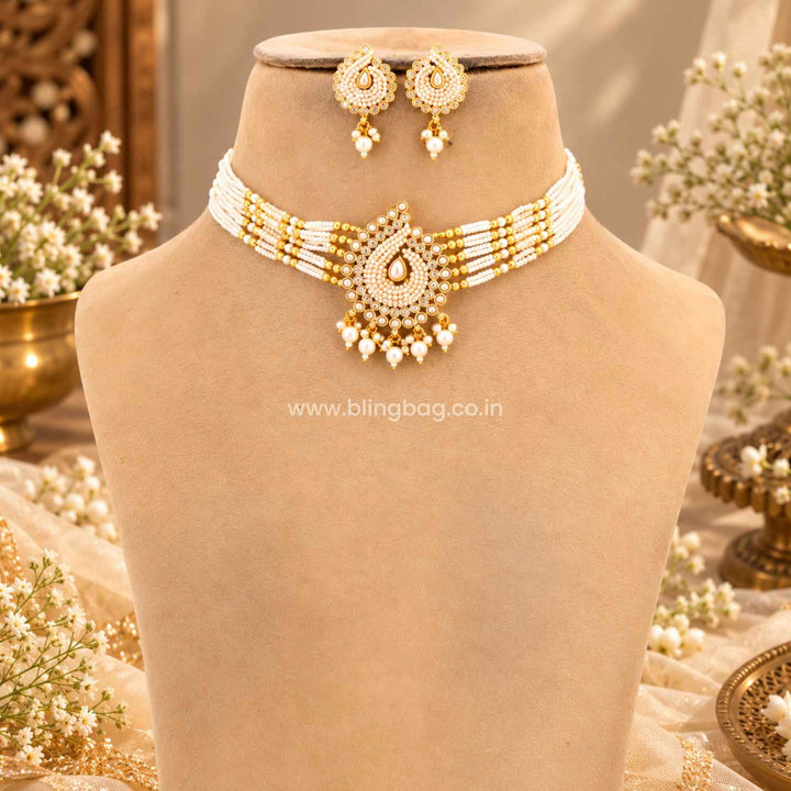 Ivory Kavyarini Antique Jewellery Set - New Arrival
