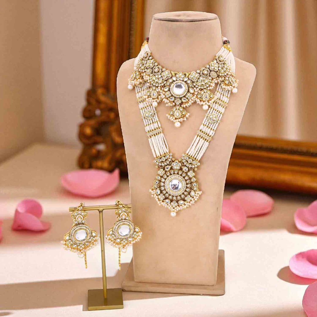Ivory Kshirja  Kundan Bridal Jewellery Set