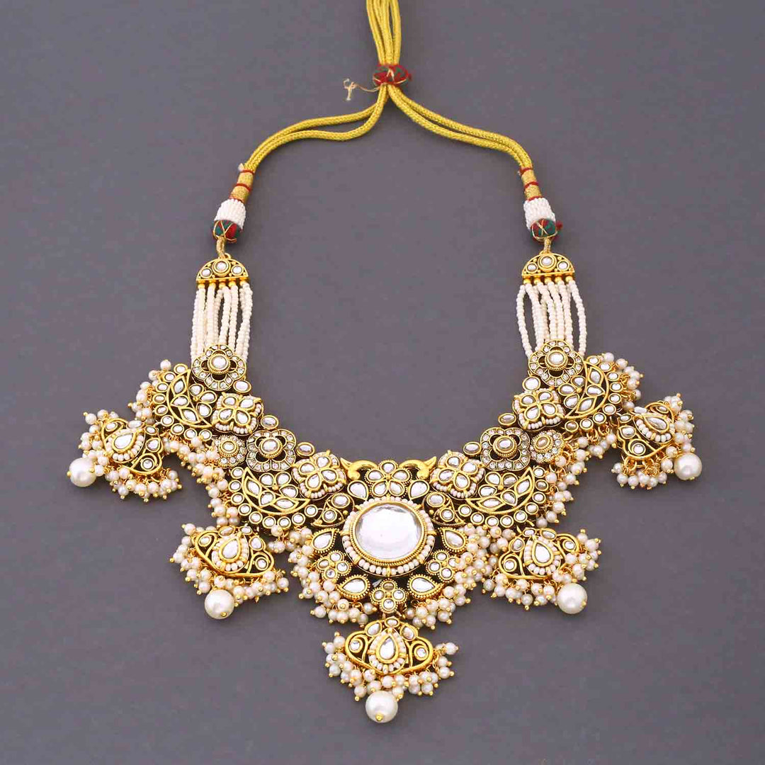 Ivory Kshirja  Kundan Bridal Jewellery Set