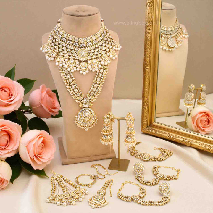 Ivory Lavika Kundan Bridal Jewellery Set