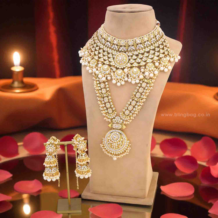 Ivory Lavika Kundan Bridal Jewellery Set