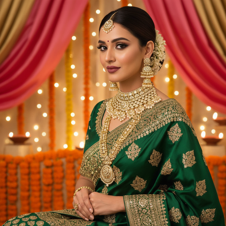 Ivory Lavika Kundan Bridal Jewellery Set