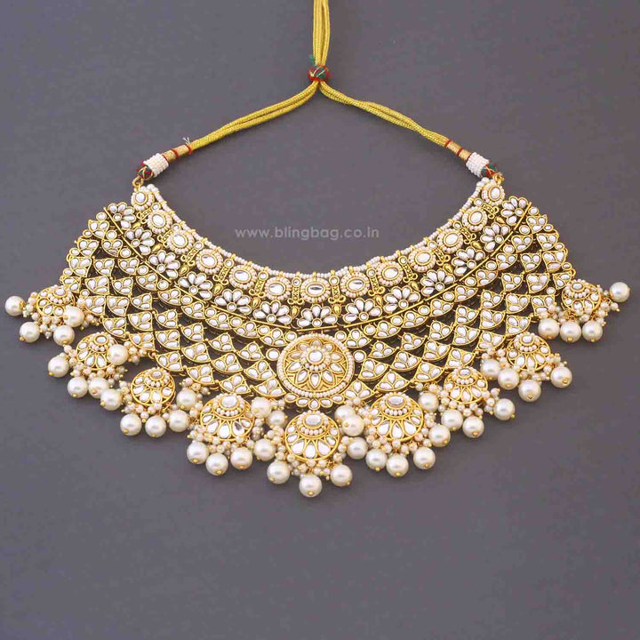 Ivory Lavika Kundan Bridal Jewellery Set
