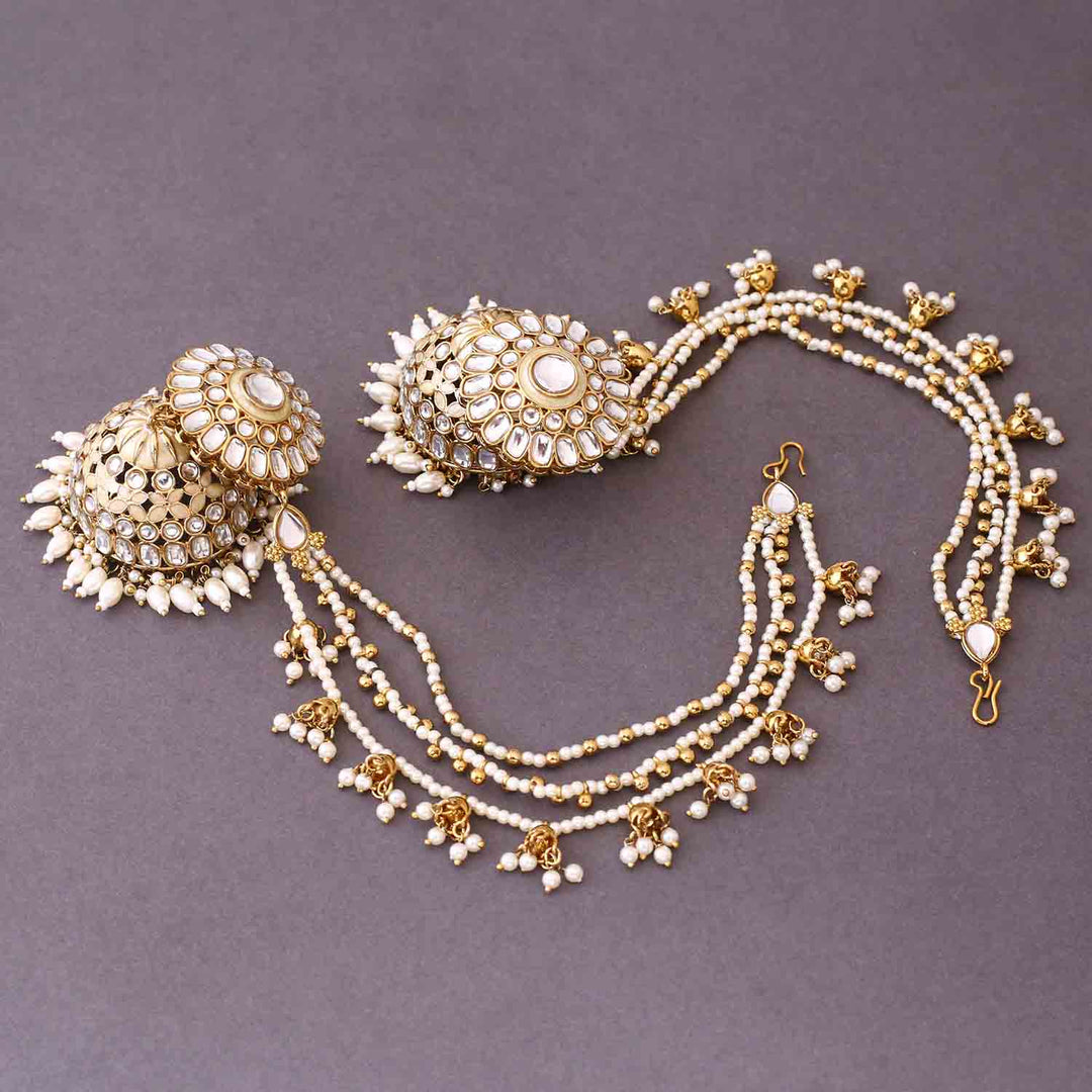 Ivory Leher Sahara Jhumkis
