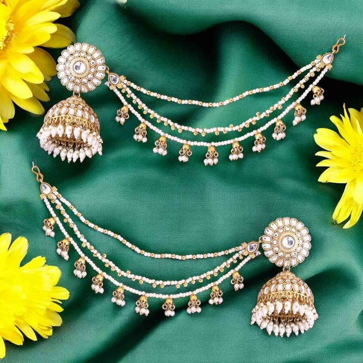 Ivory Leher Sahara Jhumkis
