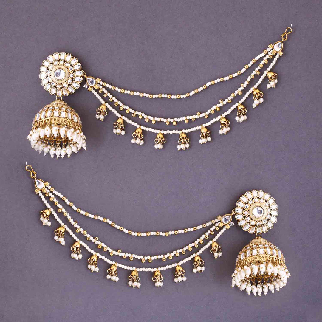 Ivory Leher Sahara Jhumkis