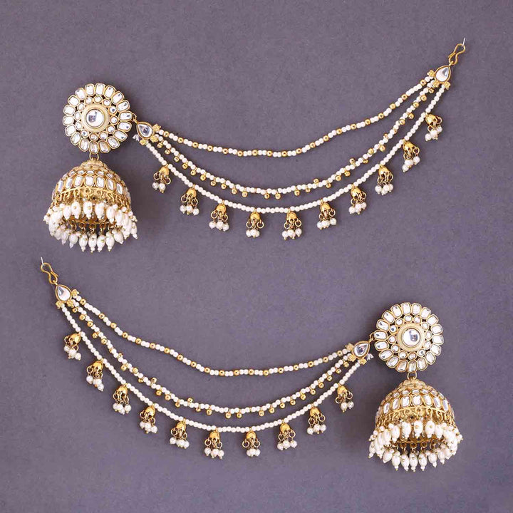 Ivory Leher Sahara Jhumkis