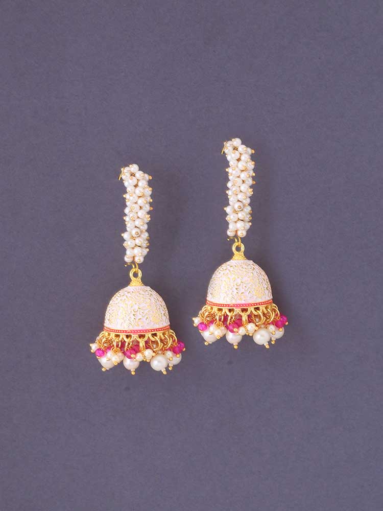 Ivory Lekha Jhumkis