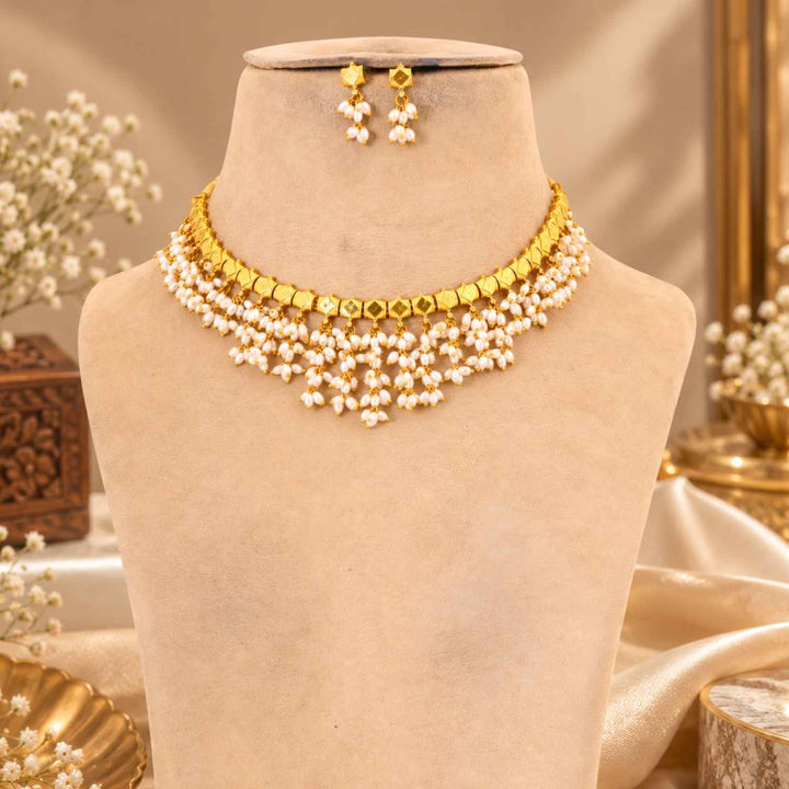 Ivory Lohini Antique Jewellery Set- New Arrival