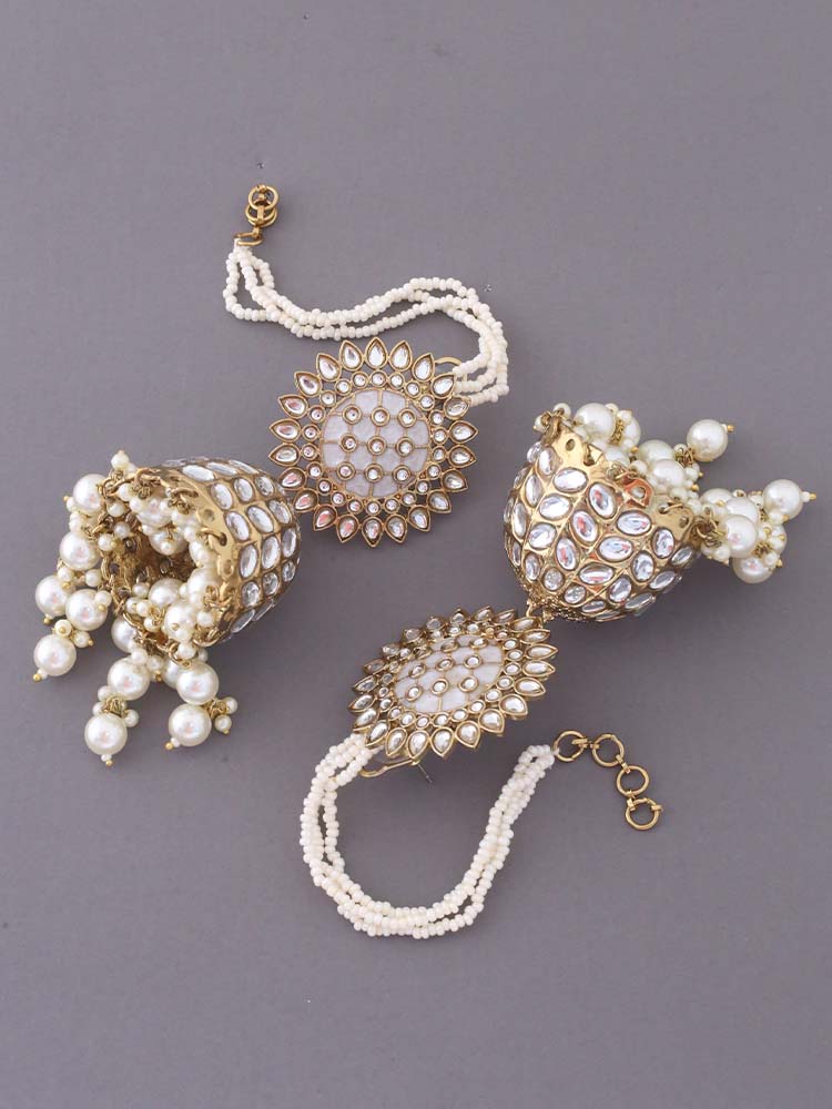 Ivory Maharani Sahara Jhumkis