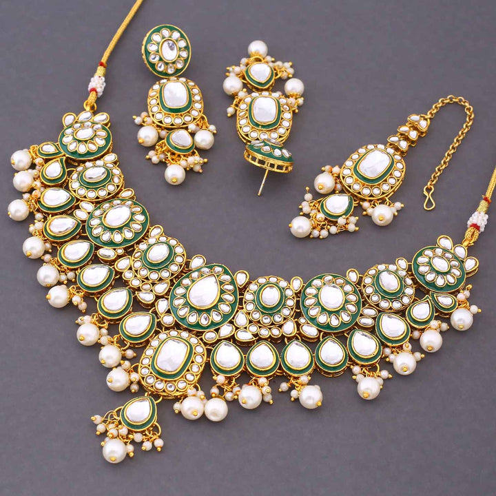 Ivory Malyavanti Kundan Jewellery Set