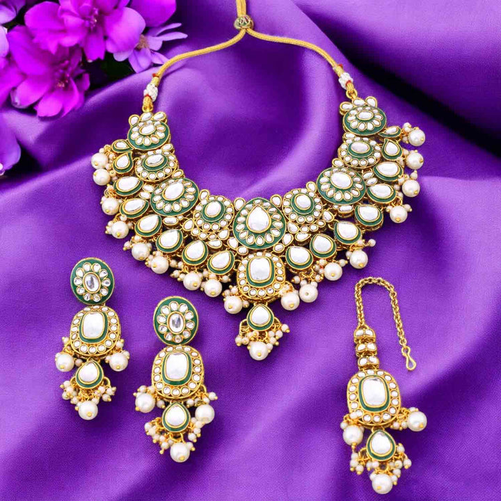 Ivory Malyavanti Kundan Jewellery Set