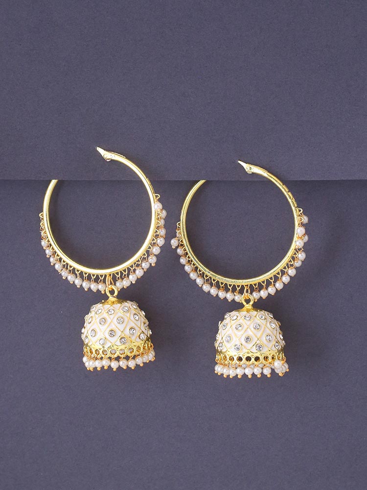 Ivory Mythri Jhumkis