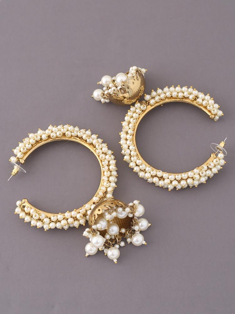 Ivory Netrakshi Jhumkis