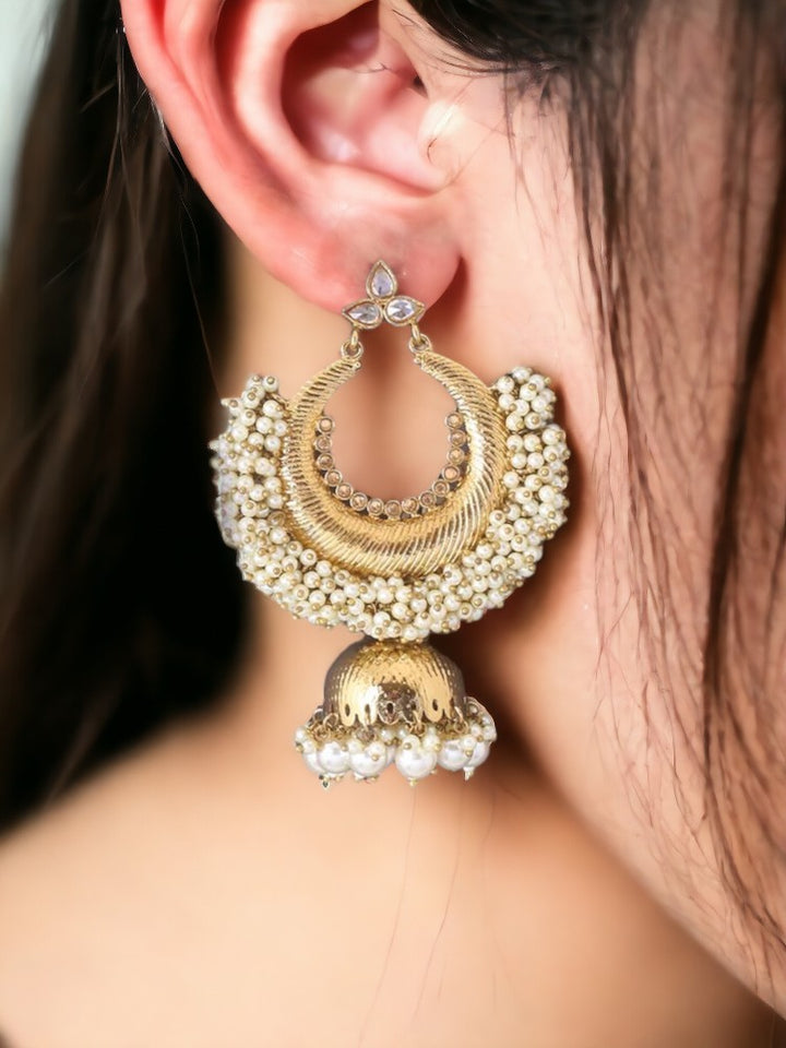 Ivory Nishika Jhumkis
