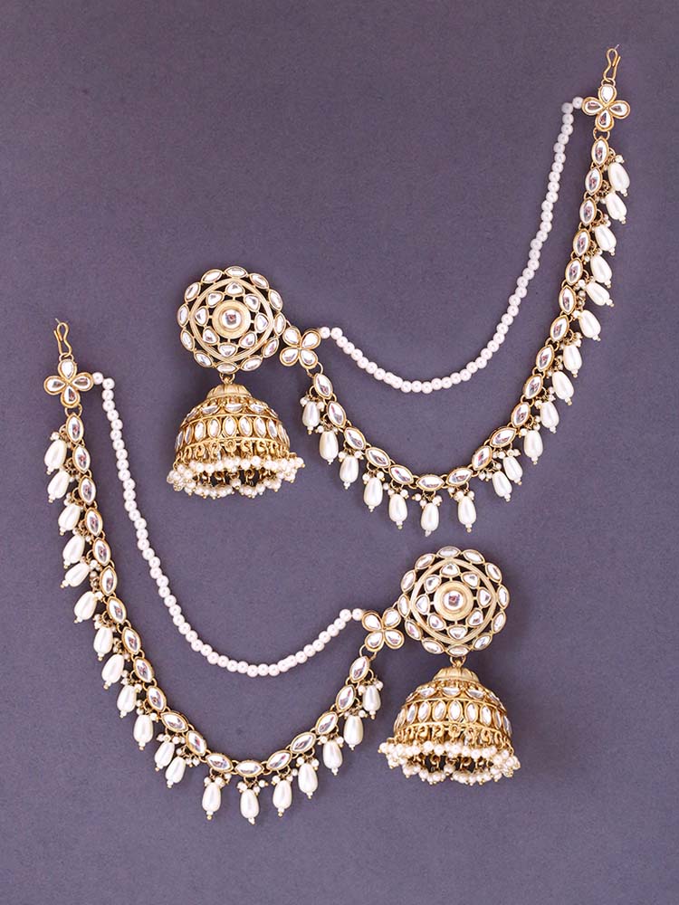 Ivory Nutan Sahara Jhumkis