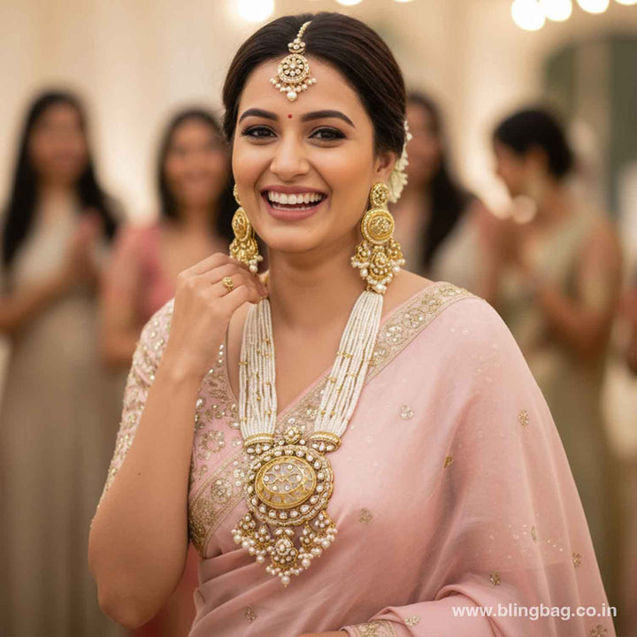 Ivory Ojalika Kundan Jewellery Set