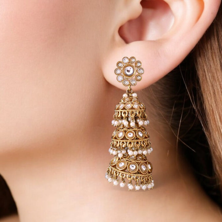 Ivory Pankhuri Jhumkis