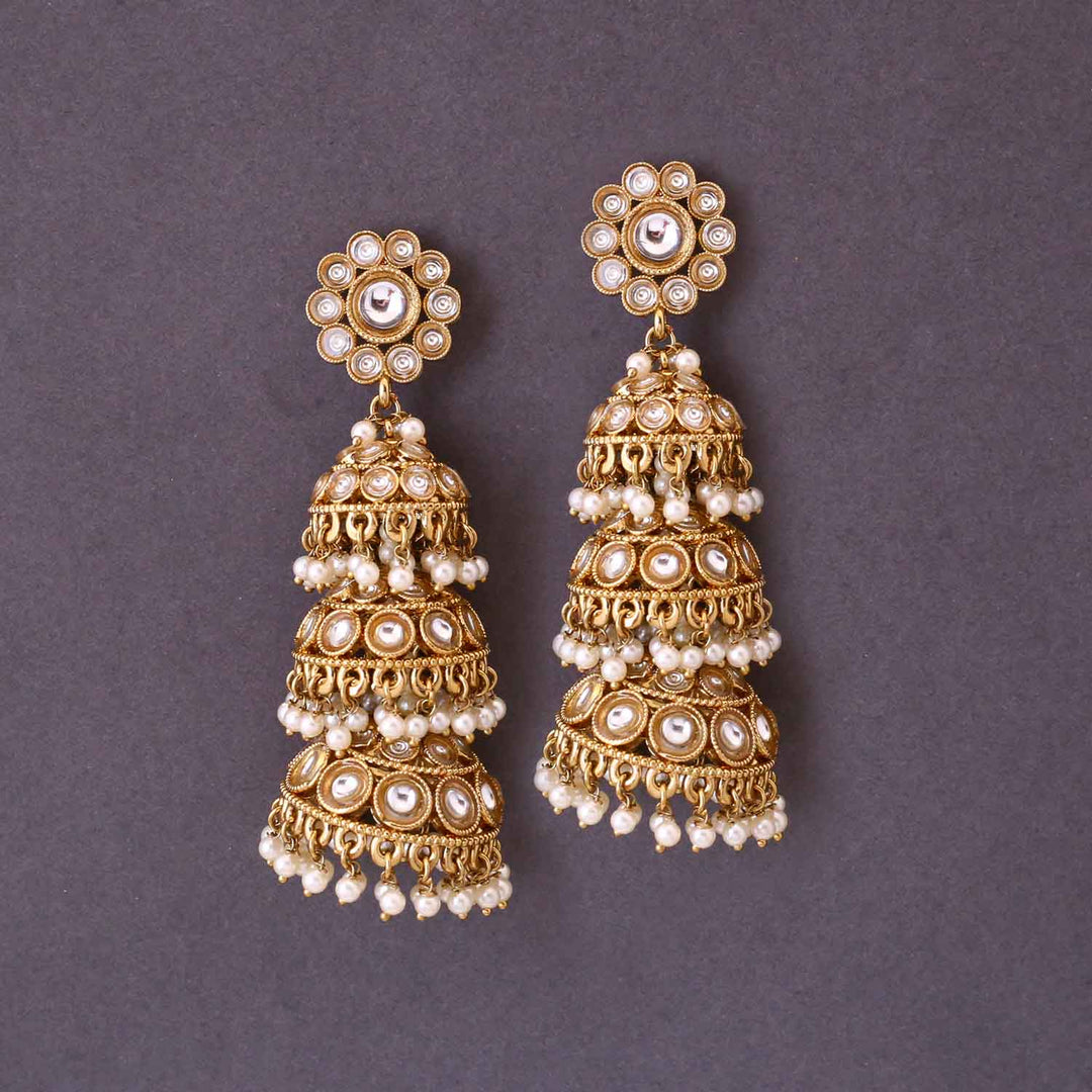Ivory Pankhuri Jhumkis