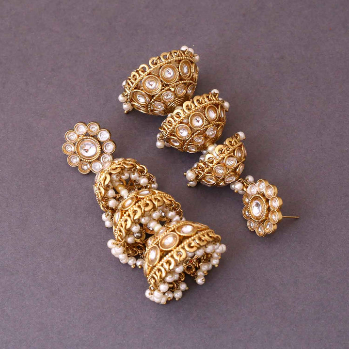 Ivory Pankhuri Jhumkis