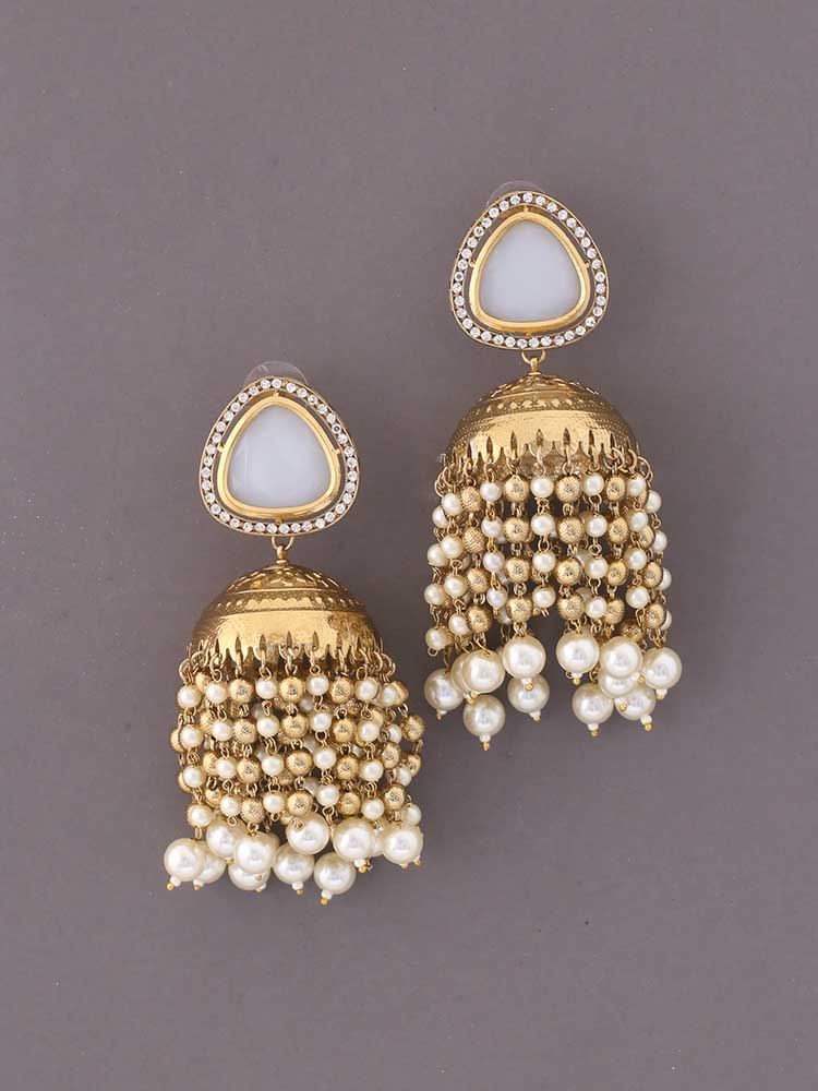 Ivory Pavitra Jhumkis