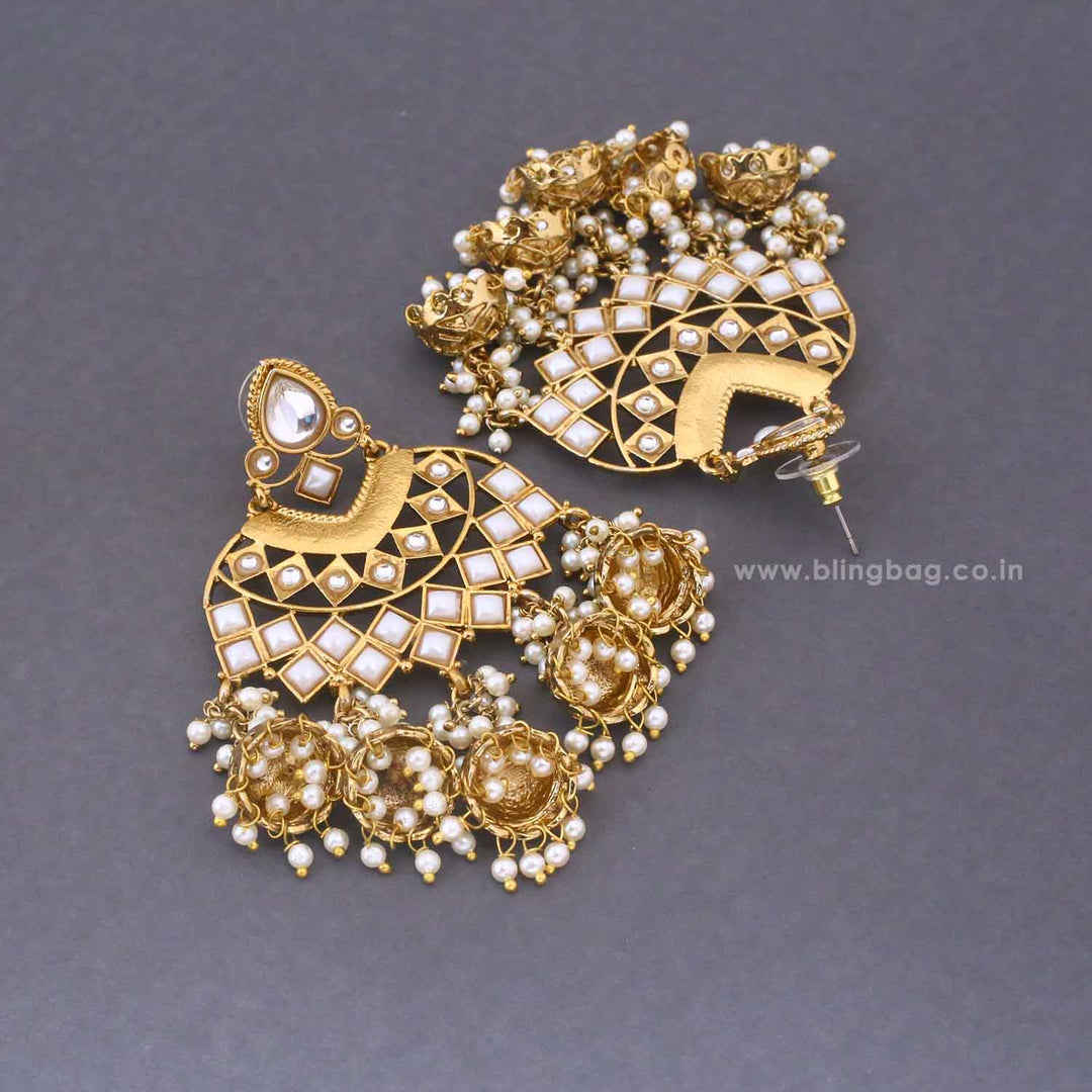 Ivory Phalguni Jhumkis