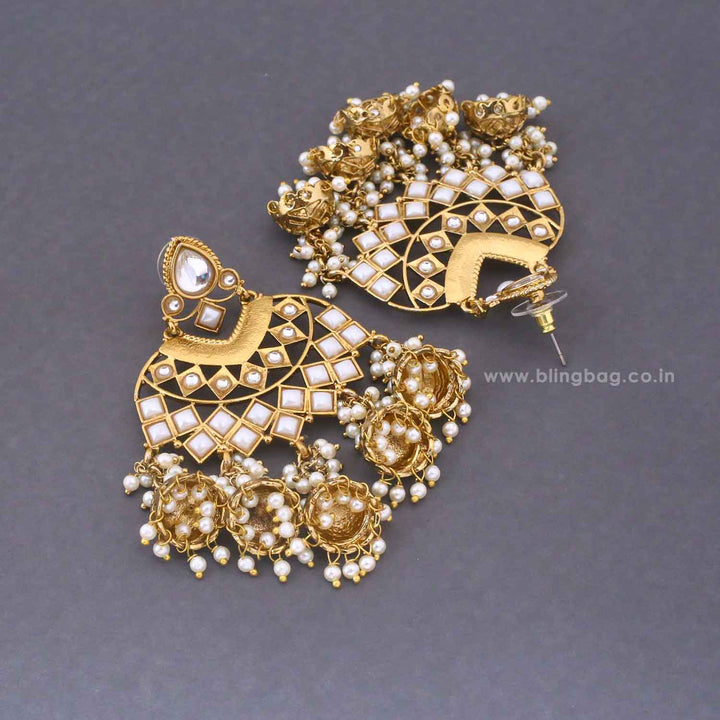 Ivory Phalguni Jhumkis